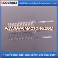 Fused silica clear high quality spiral quartz tube