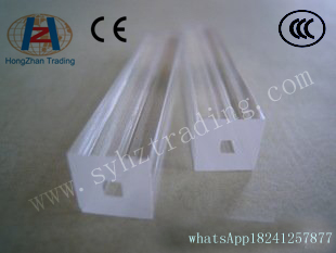 High Quality Transparent Square Quartz Heating Tube 800mm*5mm